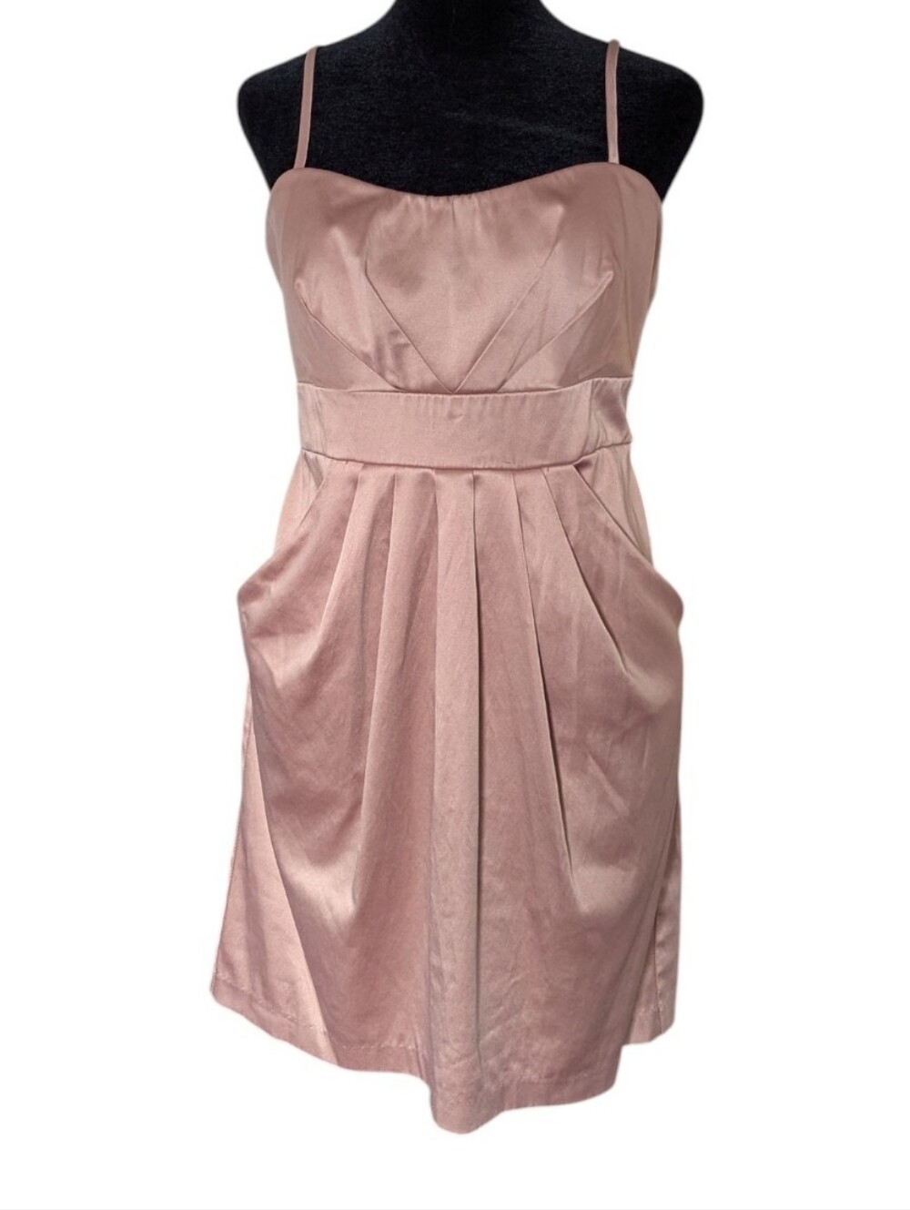 Y2K Speechless Size 13 Dusty Rose Satin Cocktail Dress With Pockets